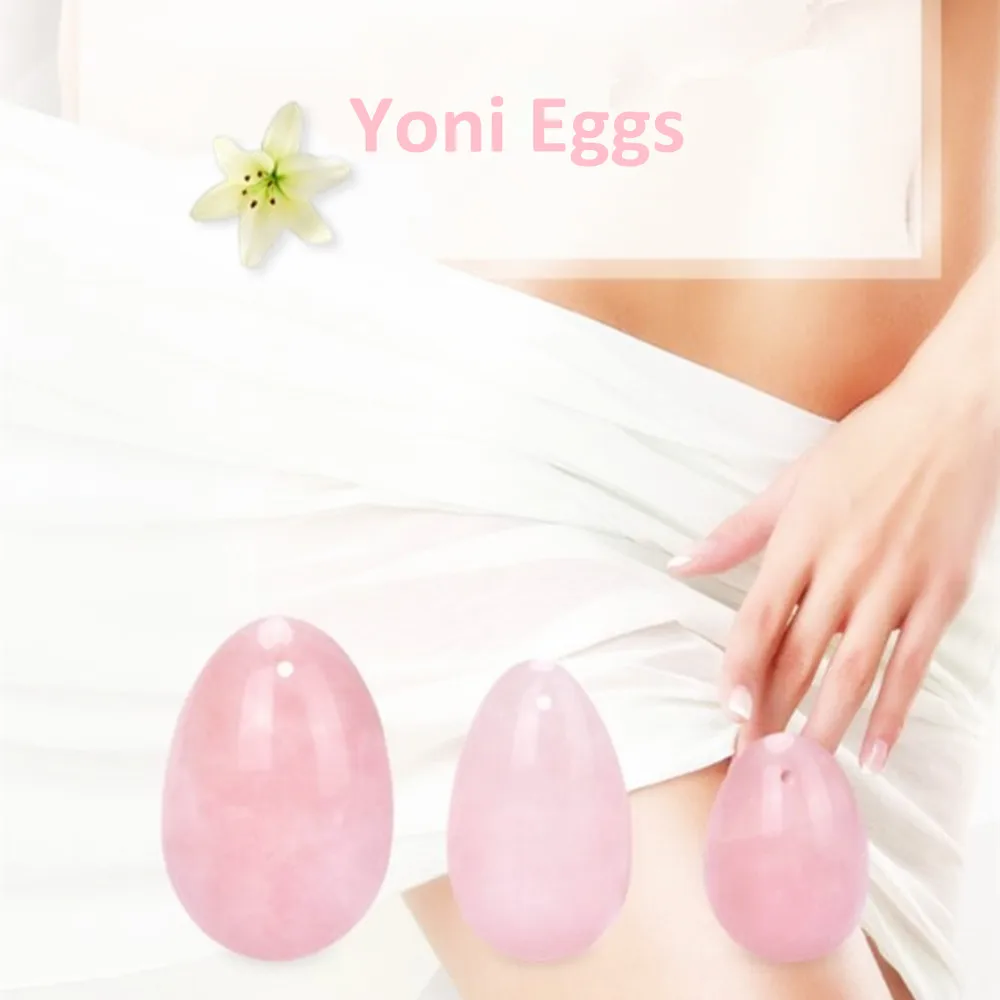

Yoni яйцо для женщин Кегель тренажер натуральный розовый кварц нефритовые яйца йони-палочка Женская гигиена массажный камень вагинальный по...