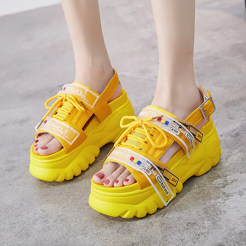 Women Summer Platform Sandals 2020 7.5cm Height Increasing Wedge Women Shoes Haraju Walking Sandalies Thick Sole Chunky Sandals
Women Summer Platform Sandals 2020 7.5cm Height Increasing Wedge Women Shoes Haraju Walking Sandalies Thick Sole Chunky Sandals