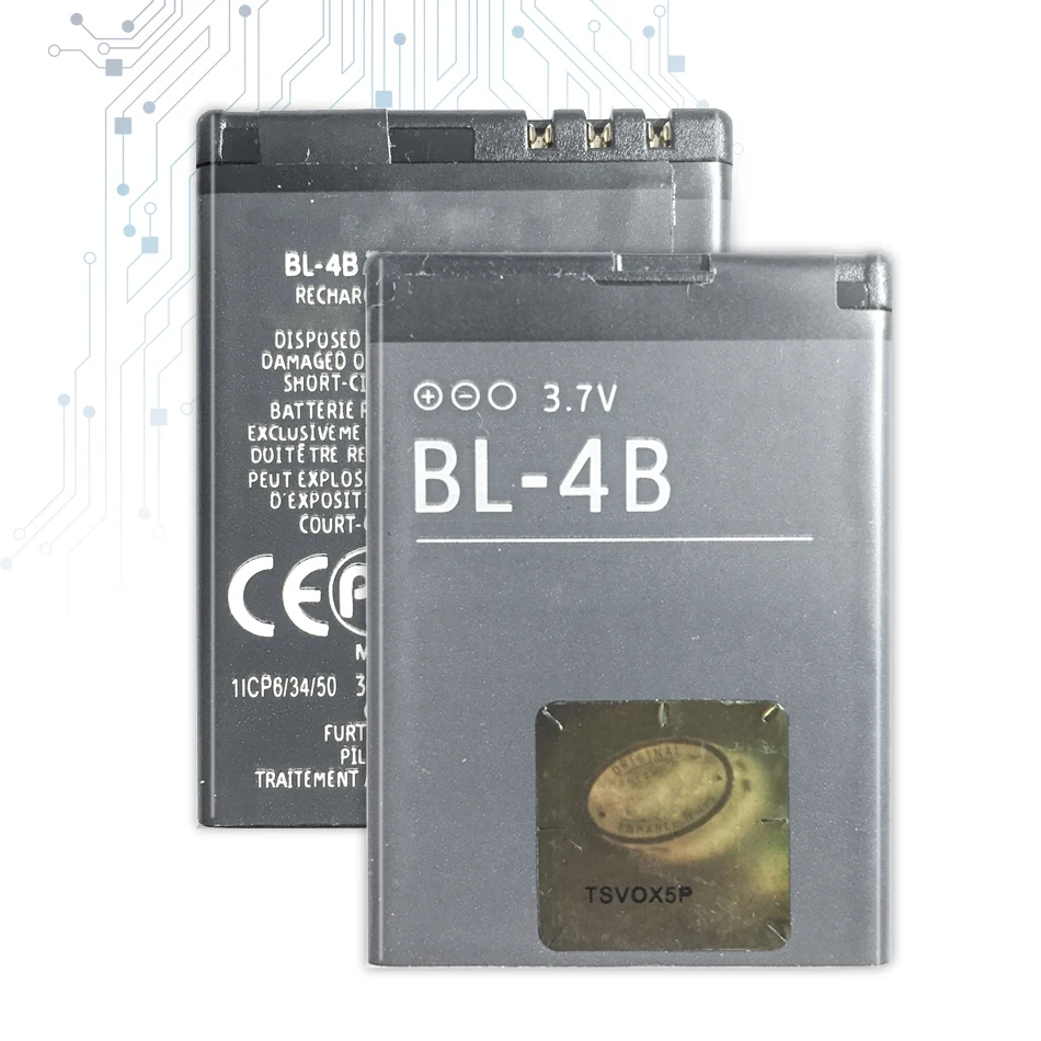 BL 4B/4C/4CT/4D/4U/4UL/5B/5C/5CA/5CT/5J BLB- 2 BLC-2 BLD-3 BP 5M/6M/6X Батарея для Nokia N76 1265 n8 E75 225 N72 1112 C5 X9 N93 |