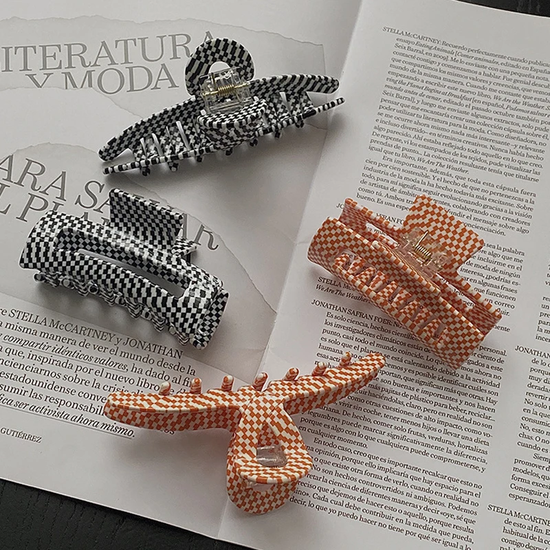 1Pc Geometric Acetate Hair Claws Large Size Square Hair Crabs Clip Lattice Hair Clamps For Women Hair Accessories Barrettes
1Pc Geometric Acetate Hair Claws Large Size Square Hair Crabs Clip Lattice Hair Clamps For Women Hair Accessories Barrettes