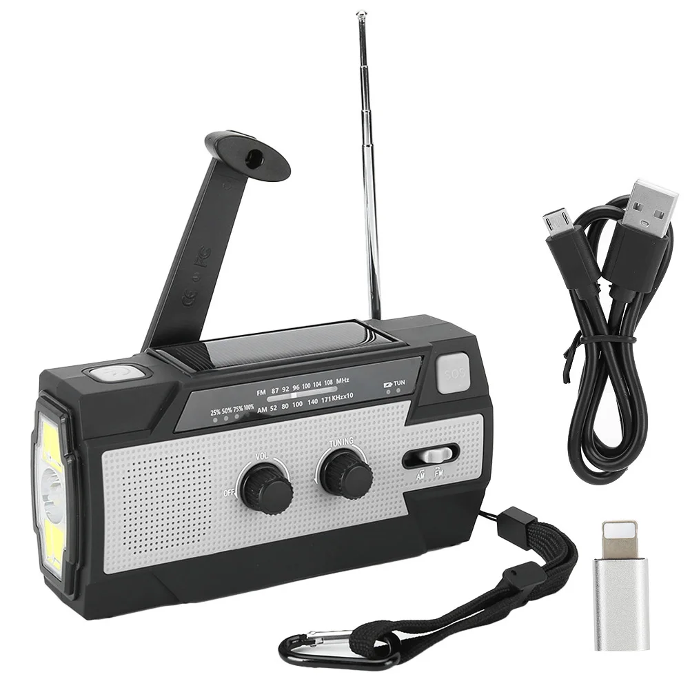 MD‑090P Solar Hand Crank Flashlight Radio SOS Alarm FM/AM/NOAA Waveband White USB Charging(US Version ) Solar Solar
MD‑090P Solar Hand Crank Flashlight Radio SOS Alarm FM/AM/NOAA Waveband White USB Charging(US Version ) Solar Solar