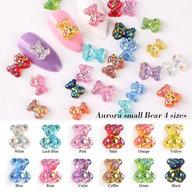 30pcs Mixed 4 Size Cute Bear 3D Fashion Nail Art Decorations Aurora bear with a bow tie DIY Ornaments Manicure Design Accessorie
30pcs Mixed 4 Size Cute Bear 3D Fashion Nail Art Decorations Aurora bear with a bow tie DIY Ornaments Manicure Design Accessorie