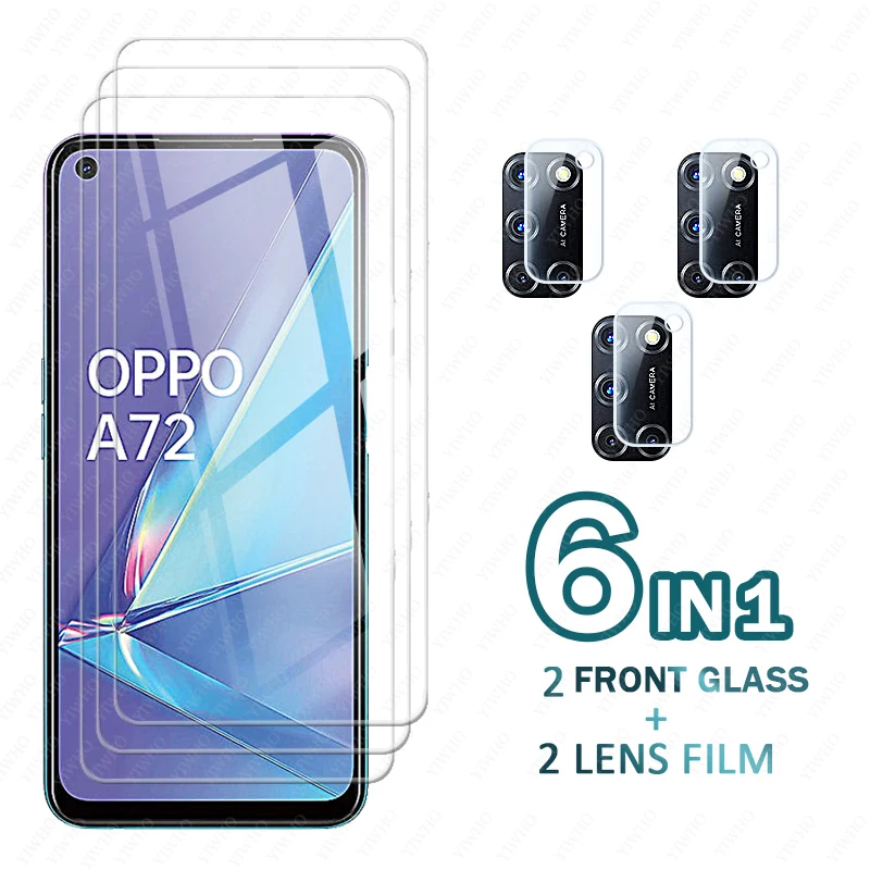 Закаленное стекло для oppo a 72 защитная пленка экрана 72a 6 5 дюйма Защитная объектива