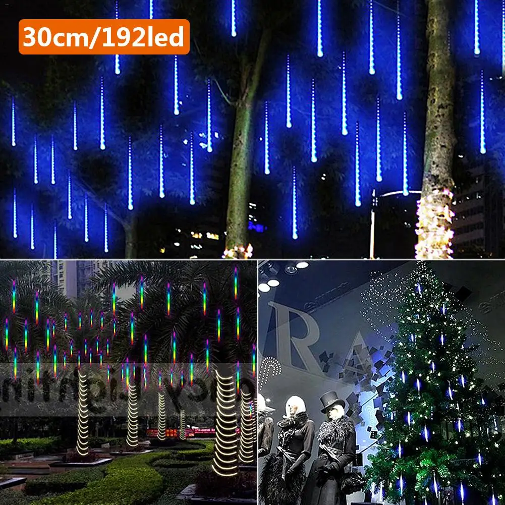 Christmas Meteor Shower Rain LED String Light 30cm 8 Tubes 192LED Waterproof Light String Garden Tree Home Wedding Party Decor
Christmas Meteor Shower Rain LED String Light 30cm 8 Tubes 192LED Waterproof Light String Garden Tree Home Wedding Party Decor