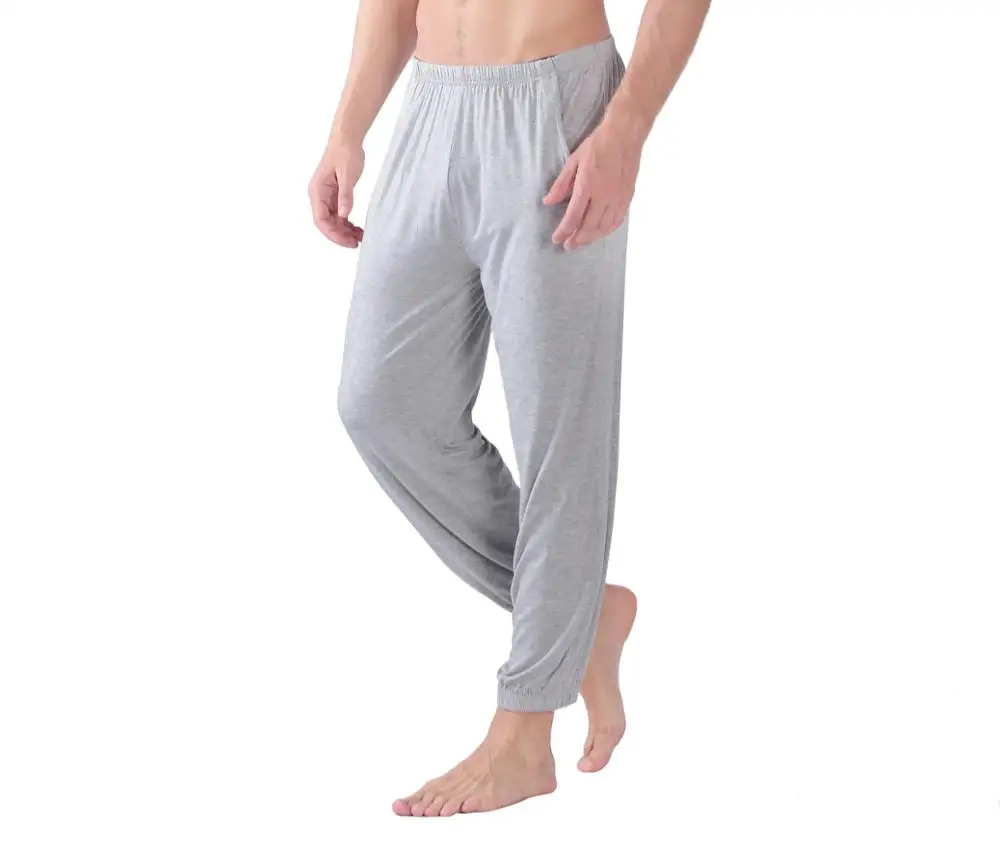 Хлопковые брюки для сна низ 3XL-6XL размера плюс домашние отдыха Мужская одежда