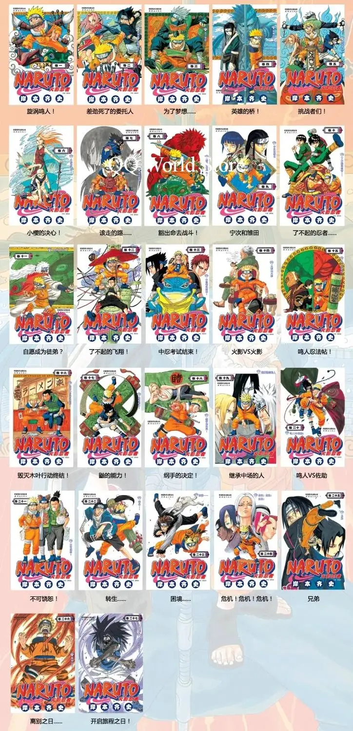 1 книга Vol. 27 выбор комиксов Наруто Фэнтези манга японский классический юный