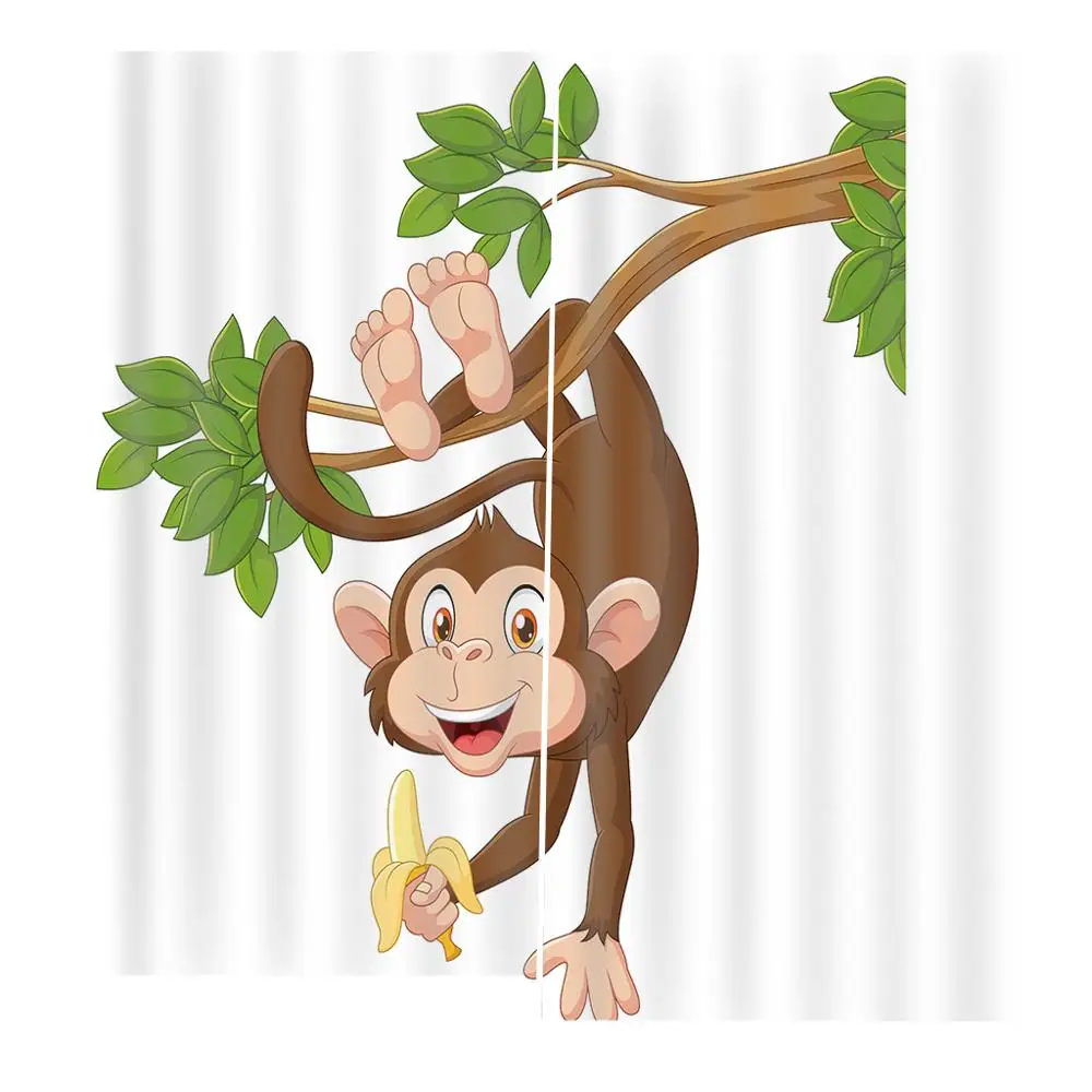 Cartoon Zoo Monkey Curtains Digital print For Living room Bedroom Blackout Drapes Indoor Decor Customizable any size
Cartoon Zoo Monkey Curtains Digital print For Living room Bedroom Blackout Drapes Indoor Decor Customizable any size