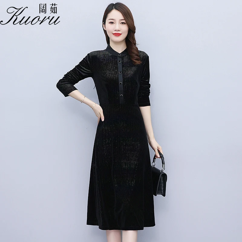 Women Vintage Midi Velvet Long Sleeve Dress Black Autumn Vestiti Donna Eleganti Robe Femme Prom Size 4XL Vestidos De Fiesta
Women Vintage Midi Velvet Long Sleeve Dress Black Autumn Vestiti Donna Eleganti Robe Femme Prom Size 4XL Vestidos De Fiesta