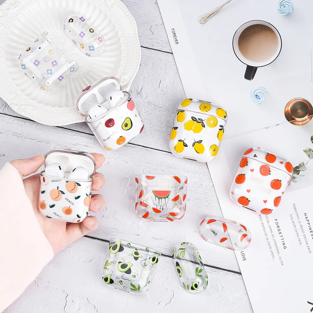 Transparent Fruits Hard PC Earphone Case For Airpods 1 2 Wireless Bluetooth Cover Earphone Case For Airpods 1 2 withou earphone 
Transparent Fruits Hard PC Earphone Case For Airpods 1 2 Wireless Bluetooth Cover Earphone Case For Airpods 1 2 withou earphone