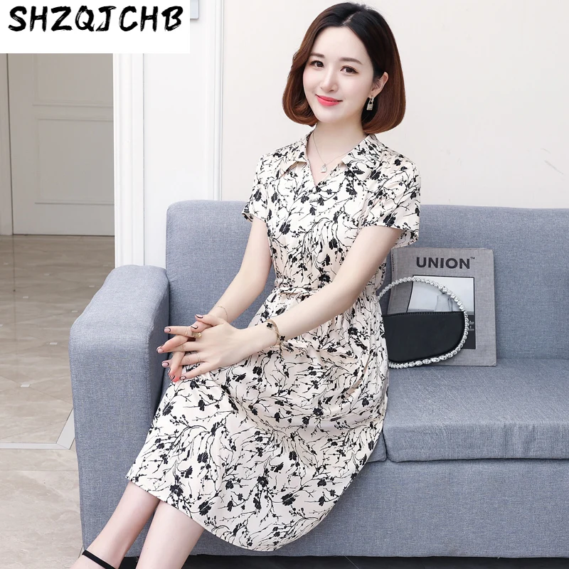 SHZQ Silk Floral Dress Women's New Summer Temperament Waist Length Skirt Square Collar Mulberry Silk Skirt 
SHZQ Silk Floral Dress Women's New Summer Temperament Waist Length Skirt Square Collar Mulberry Silk Skirt