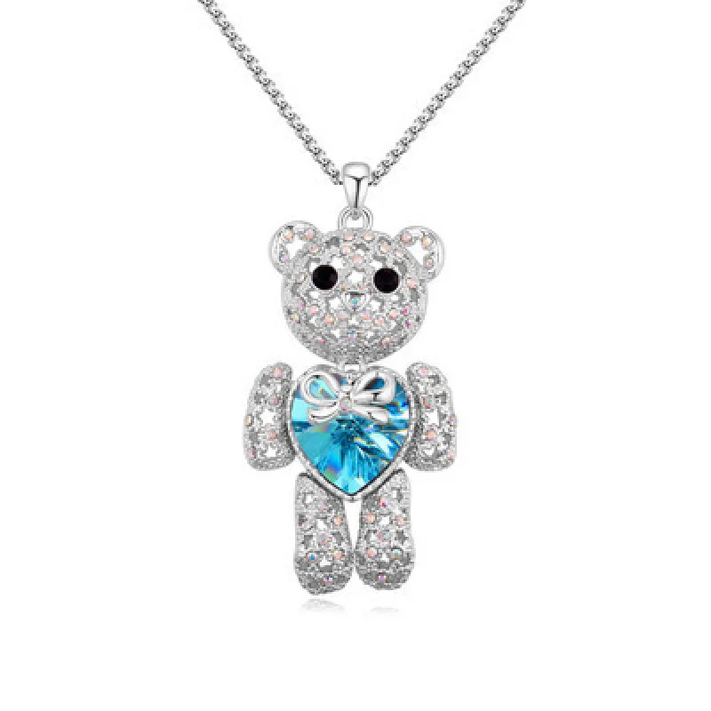 MOFLO Vintage Cute Charm Bear Pendant Necklace Long Jewelry Gold Plated Crystal Diamonds Heart Teddy Bear Necklace 2020
MOFLO Vintage Cute Charm Bear Pendant Necklace Long Jewelry Gold Plated Crystal Diamonds Heart Teddy Bear Necklace 2020