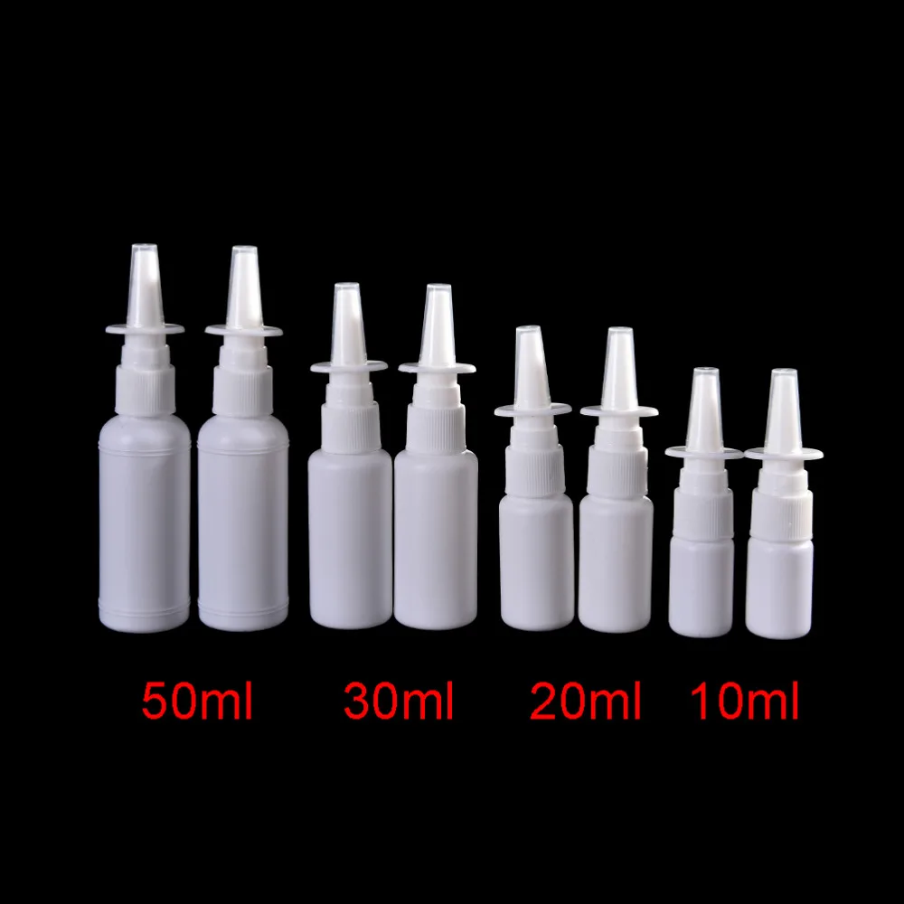 2pcs 10/20/30/50ml Empty Plastic Nasal Spray Bottles Pump Sprayer Mist Nose Spray Refillable Bottle For Medical Packaging 
2pcs 10/20/30/50ml Empty Plastic Nasal Spray Bottles Pump Sprayer Mist Nose Spray Refillable Bottle For Medical Packaging