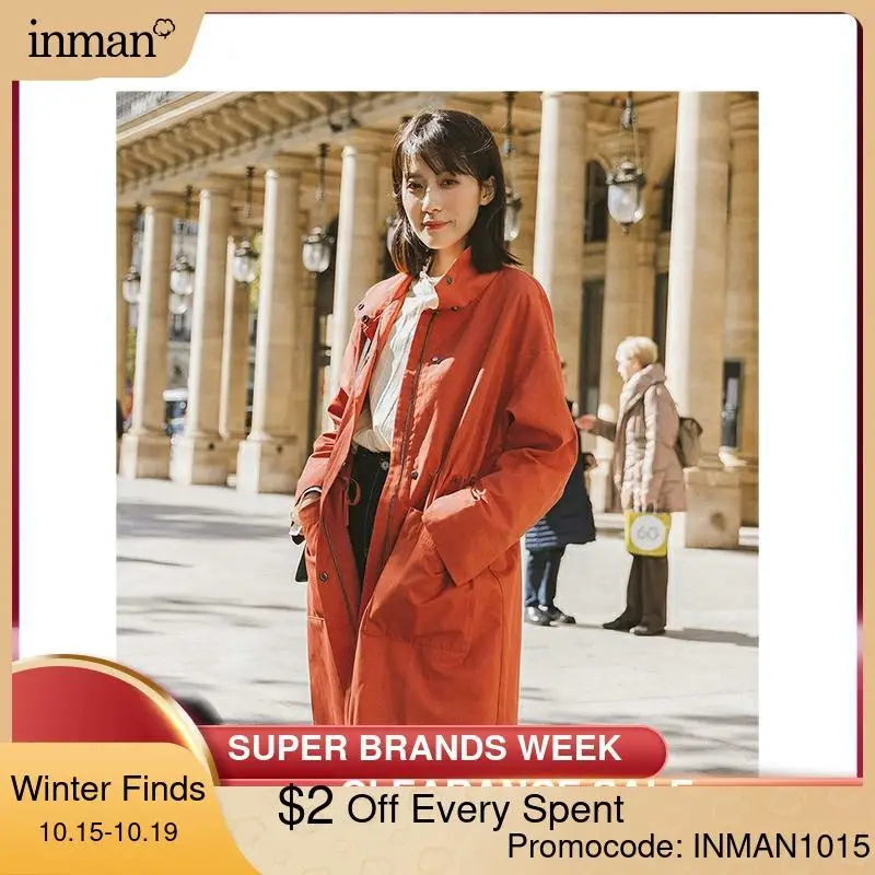 INMAN Early Autumn Eleangt Lady Windbreaker Women Stand Collar Fit Waist Korean Fashion Style Women Long Outerwear Trench Coat
INMAN Early Autumn Eleangt Lady Windbreaker Women Stand Collar Fit Waist Korean Fashion Style Women Long Outerwear Trench Coat