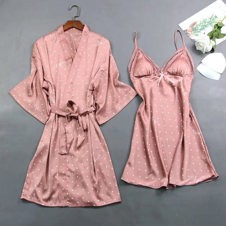 Women Pajamas Sets Ladies Sexy Satin Lace Sleepwear 4 Pieces Sets Robe Gown Nightdress Pyjama Lounge Sets Pijama Sets Homewear
Women Pajamas Sets Ladies Sexy Satin Lace Sleepwear 4 Pieces Sets Robe Gown Nightdress Pyjama Lounge Sets Pijama Sets Homewear