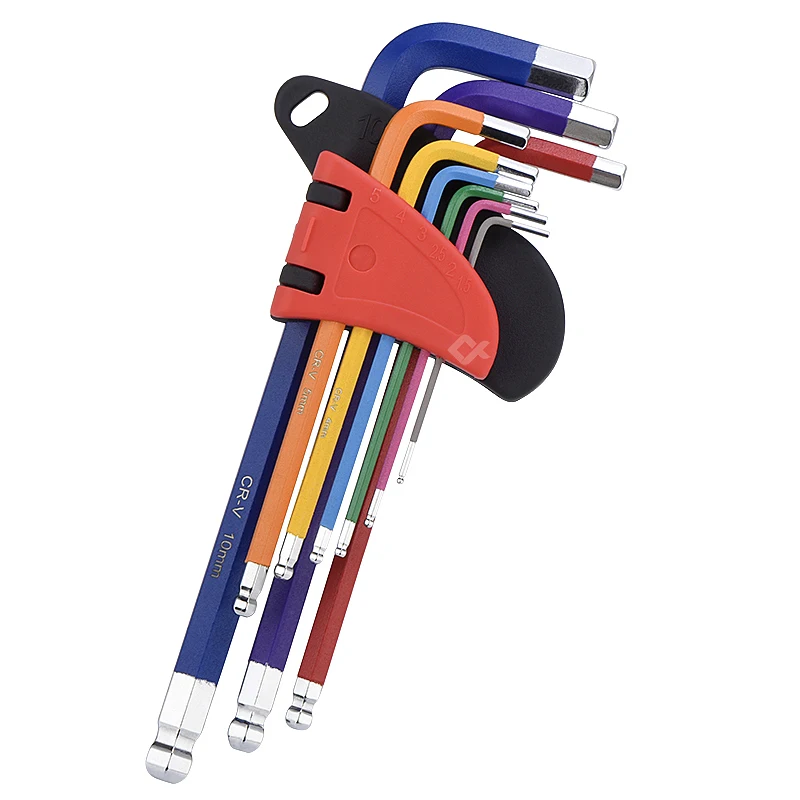 Hex Key Socket Wrench Ball End Multi-purpose 9pcs Industrial Grade Color Medium Length Extension Folding Spanner QHTITEC 
Hex Key Socket Wrench Ball End Multi-purpose 9pcs Industrial Grade Color Medium Length Extension Folding Spanner QHTITEC