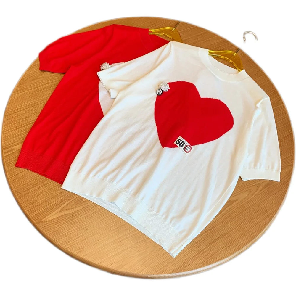 Juice Snow 2021 New Women Kiss Heart T-Shirt Age-Reducing Beaded Letter Logo Top Fashion Short-Sleeved Summer Women Big Size Tee
Juice Snow 2021 New Women Kiss Heart T-Shirt Age-Reducing Beaded Letter Logo Top Fashion Short-Sleeved Summer Women Big Size Tee