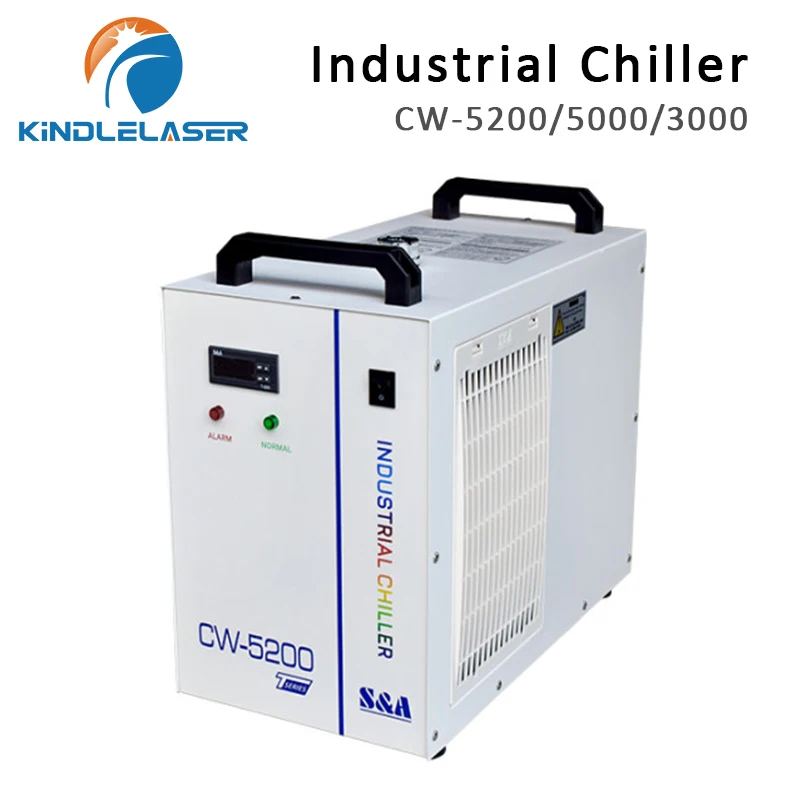 

Промышленный водяной охладитель Kindlelaser S & A CW3000 для CO2 лазерного гравировального режущего станка, охлаждающая лазерная трубка 60 Вт 80 Вт dg110в ...