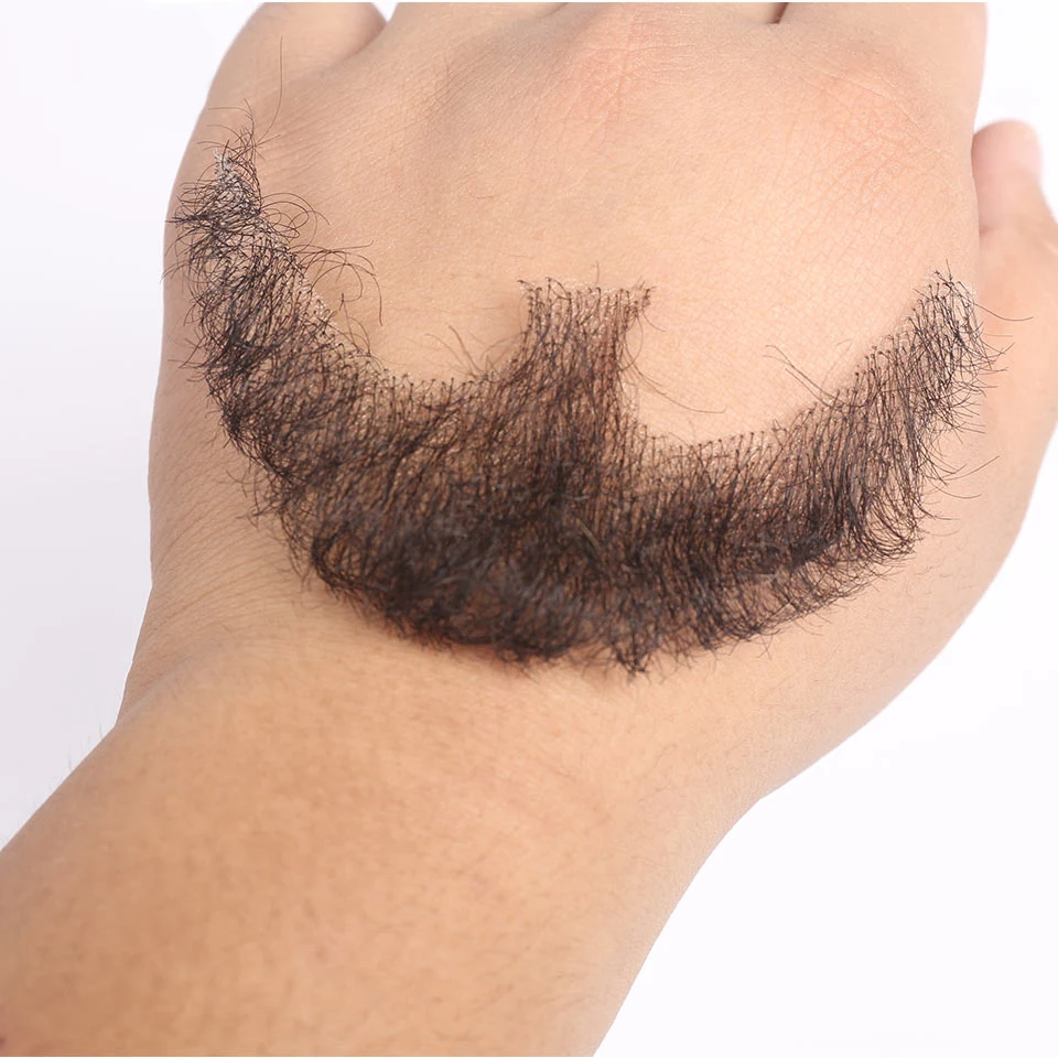 HUAYA Beard Fake For Men Mustache Hand Made Synthetic Lace Invisible Beards Daily Cosplay | Шиньоны и парики