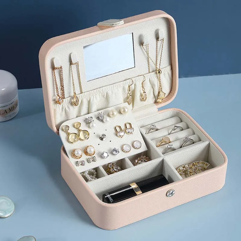 Travel Portable Jewelry Box PU Leather Jewelry Storage Box Case Holder Multi-function Earring Necklace Plate Jewelry Organizer
Travel Portable Jewelry Box PU Leather Jewelry Storage Box Case Holder Multi-function Earring Necklace Plate Jewelry Organizer