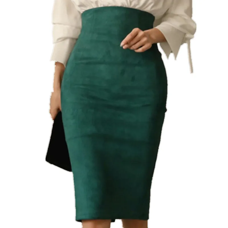 autumn winter ol suede skirt women high waist office lady package hip split pencil skirt
autumn winter ol suede skirt women high waist office lady package hip split pencil skirt