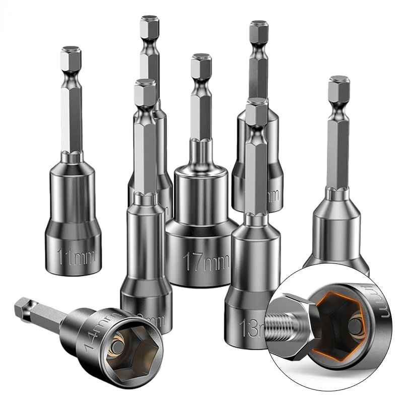 Hex Socket Nut Bolt Driver 65mm 1/4 Inch Set Screwdriver Strong Magnetic Drill Bits Nutsetters Electric Hand Tool Kits
Hex Socket Nut Bolt Driver 65mm 1/4 Inch Set Screwdriver Strong Magnetic Drill Bits Nutsetters Electric Hand Tool Kits