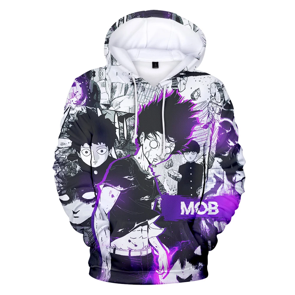 Принт Горячие Koop Косплей Mob Psycho 100 толстовки Mannen/Jongens/Kinderen размер Hoge Kwaliteit