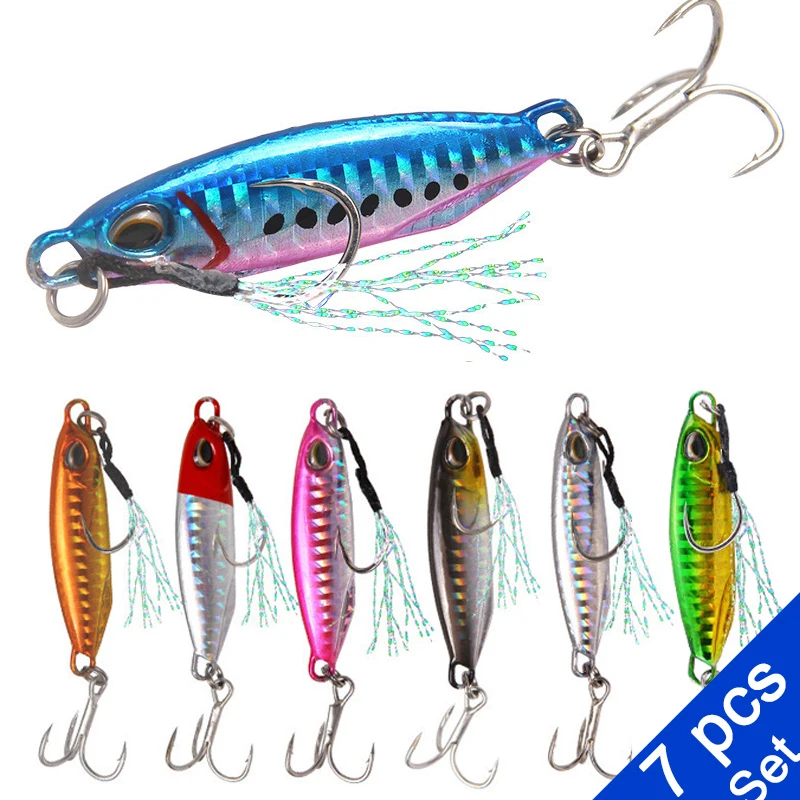 7 Pcs 16g 32g Cast Metal Bait Spinner Fishing Lures Jigs Trout Fishing Hard Baits Tackle Pesca Fish Jigging Set 
7 Pcs 16g 32g Cast Metal Bait Spinner Fishing Lures Jigs Trout Fishing Hard Baits Tackle Pesca Fish Jigging Set
