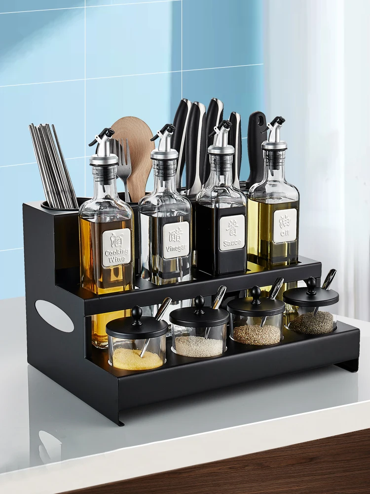 Household kitchen shelf stainless steel seasoning combination table seasoning bottle storage supplies knife rest seasoning box
Household kitchen shelf stainless steel seasoning combination table seasoning bottle storage supplies knife rest seasoning box