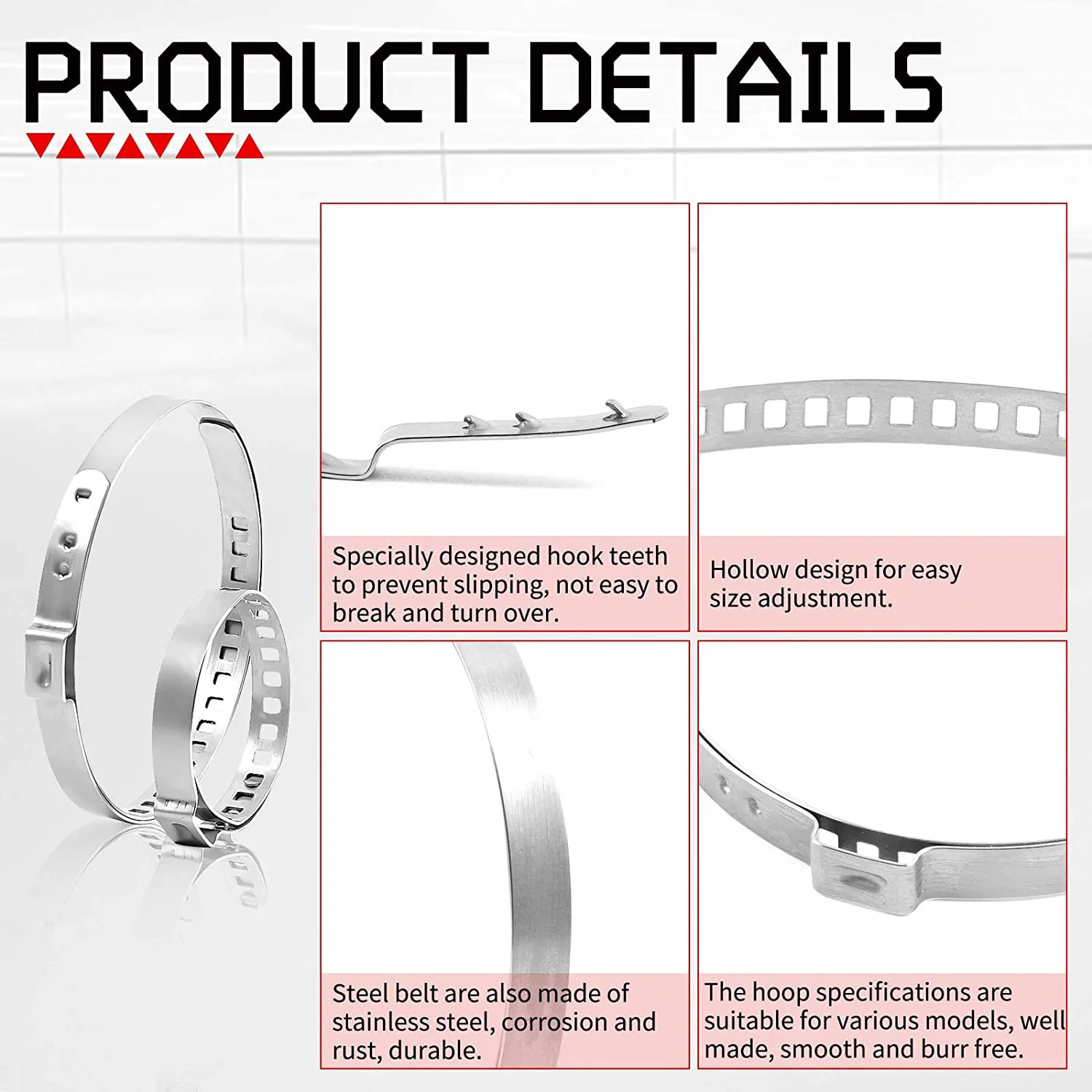 Durable High Quality Practical CV Boot Clamp Joint Kits Large & Small Replacement Stainless Steel Axle Car Clip
Durable High Quality Practical CV Boot Clamp Joint Kits Large & Small Replacement Stainless Steel Axle Car Clip