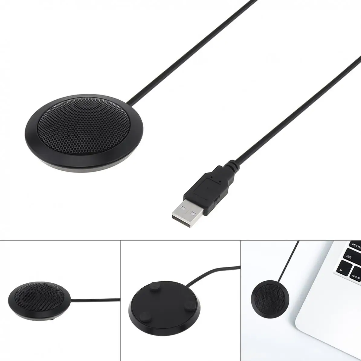 3V USB Mini Desktop Metal Condenser Microphone Fit for PC Computer for Meeting / Game / Voice Chat / Video
3V USB Mini Desktop Metal Condenser Microphone Fit for PC Computer for Meeting / Game / Voice Chat / Video