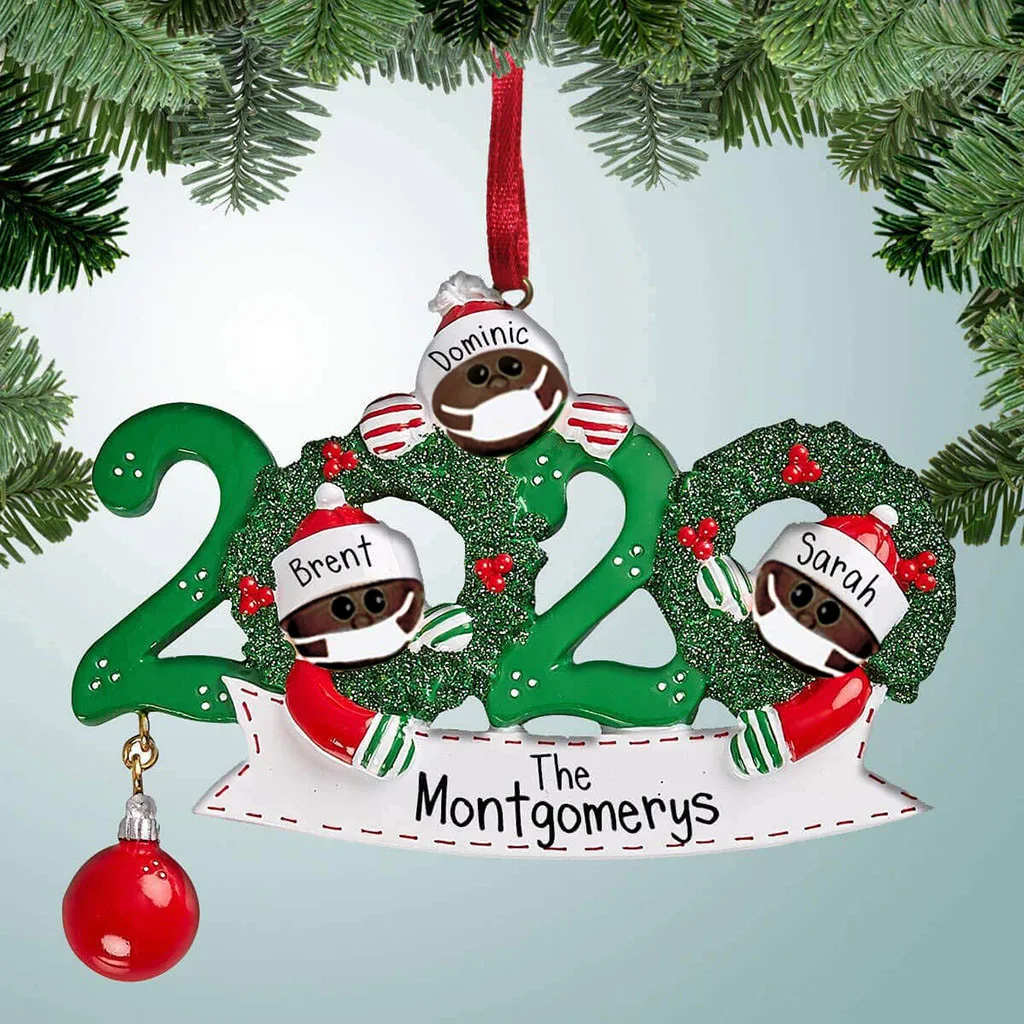 2020 Resin Mask Snowman Christmas Tree Hanging Black Personalized Survived Family Of Ornament 2020 Christmas Holiday Decorations
2020 Resin Mask Snowman Christmas Tree Hanging Black Personalized Survived Family Of Ornament 2020 Christmas Holiday Decorations