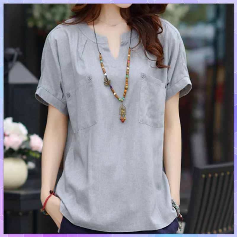 Plus Size 3XL Oversized T-shirt 2021 Summer Women's Korean Top Short Sleeve Tee Shirt Blusas Cotton And Linen Loose Tshirt Femme
Plus Size 3XL Oversized T-shirt 2021 Summer Women's Korean Top Short Sleeve Tee Shirt Blusas Cotton And Linen Loose Tshirt Femme
