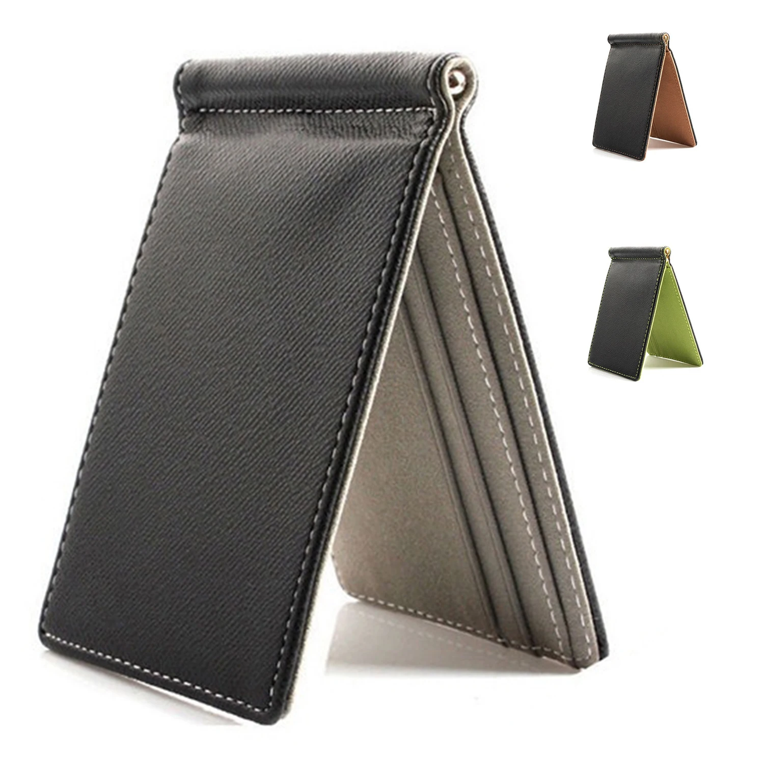 Faux Leather Slim Mens Credit Card Wallet Money Clip Contract Color Simple Design Burnished Edges Brand New Men Bifold Wallets 
Faux Leather Slim Mens Credit Card Wallet Money Clip Contract Color Simple Design Burnished Edges Brand New Men Bifold Wallets