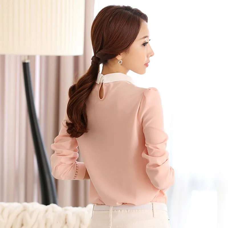 Autumn OL Women Tops and Blouses Slim Wild Bottoming Shirts Long Sleeve Peter Pan Collar Lace Chiffon Blouse W2
Autumn OL Women Tops and Blouses Slim Wild Bottoming Shirts Long Sleeve Peter Pan Collar Lace Chiffon Blouse W2