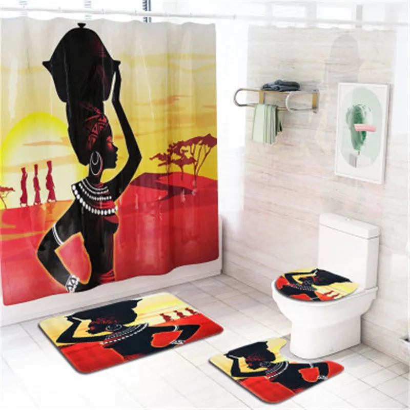 4Pcs/set Bathroom Mat Set Non-slip Bath Mat Coral Fleece Shower Curtain Floor Mat Washable Bathroom Toilet Rug Bathroom Decor
4Pcs/set Bathroom Mat Set Non-slip Bath Mat Coral Fleece Shower Curtain Floor Mat Washable Bathroom Toilet Rug Bathroom Decor