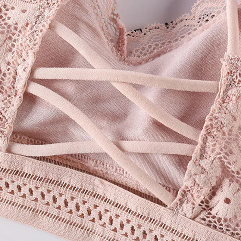 Ladies Backless Vest Padded Bralette Lace Lingerie Bra Solid Color Seamless Floral Intimates Women Lace Bra Seamless Underwear
Ladies Backless Vest Padded Bralette Lace Lingerie Bra Solid Color Seamless Floral Intimates Women Lace Bra Seamless Underwear