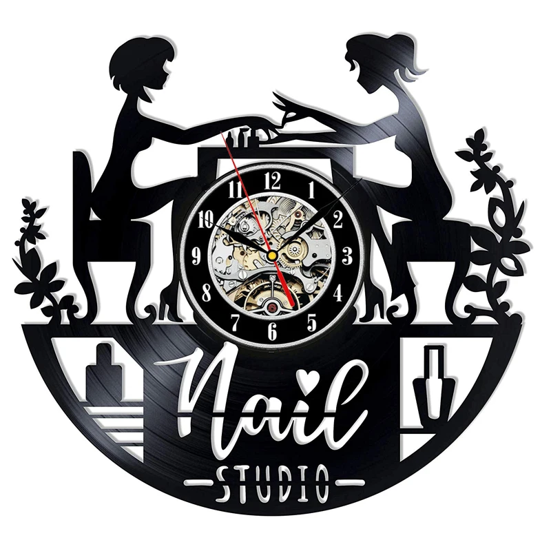 Beauty Nail Studio Wall Clock Manicure Salon Vinyl Record Wall Clock Modern Design Nail Studio Business Wall Art Decor Gift
Beauty Nail Studio Wall Clock Manicure Salon Vinyl Record Wall Clock Modern Design Nail Studio Business Wall Art Decor Gift