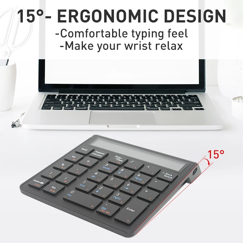 Bluetooth Keyboard Numpad Numeric Keypad 2 in 1 Wireless Electronic Caculator 12 Digits LCD Display For Macbook Thinkpad Windows 
Bluetooth Keyboard Numpad Numeric Keypad 2 in 1 Wireless Electronic Caculator 12 Digits LCD Display For Macbook Thinkpad Windows