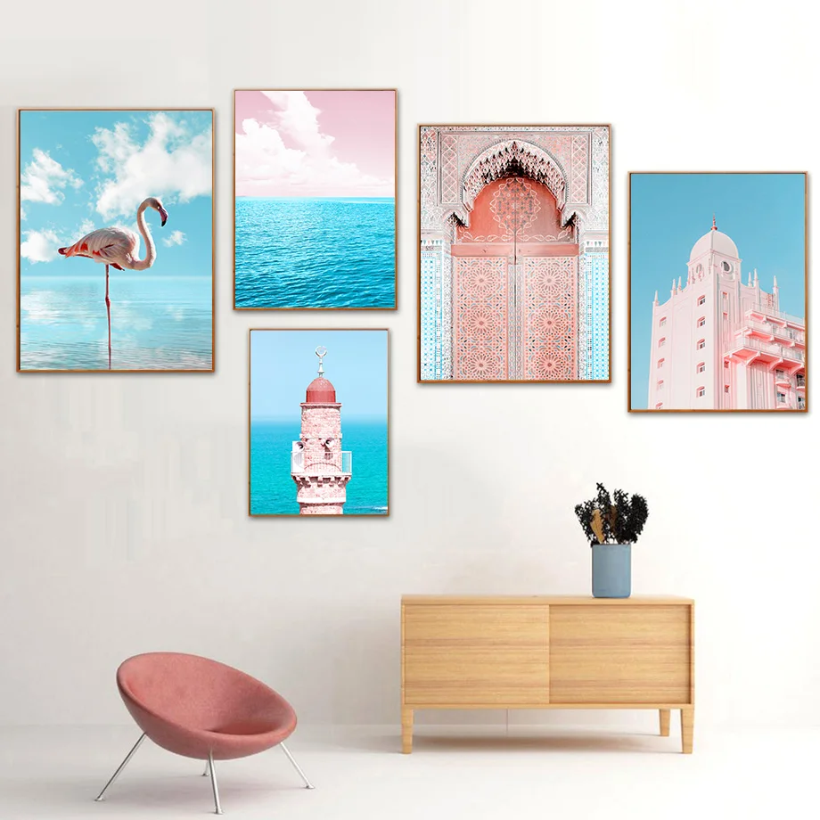 Pink Sky Door Flamingo Building Wall Art Canvas Painting Nordic Posters And Prints Landscape Wall Pictures For Living Room Decor
Pink Sky Door Flamingo Building Wall Art Canvas Painting Nordic Posters And Prints Landscape Wall Pictures For Living Room Decor