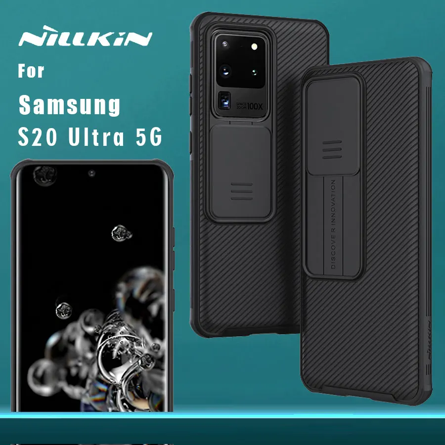 NILLKIN for Samsung Galaxy S20 Ultra 5G case CamShield Case Slide cover for camera protection Back cover case for S20 Ultra 5G
NILLKIN for Samsung Galaxy S20 Ultra 5G case CamShield Case Slide cover for camera protection Back cover case for S20 Ultra 5G