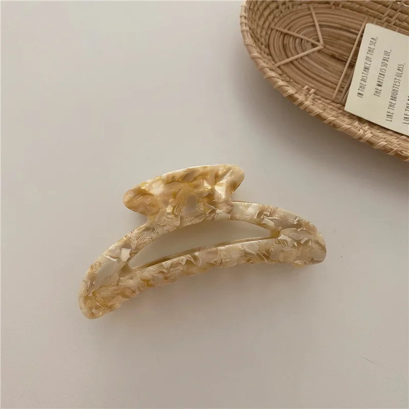 Acrylic Marble Textured Vintage Hair Claw Clamps Hair Crab Moon Shape Hair Clip Claws Solid Color Accessories Hairpin
Acrylic Marble Textured Vintage Hair Claw Clamps Hair Crab Moon Shape Hair Clip Claws Solid Color Accessories Hairpin