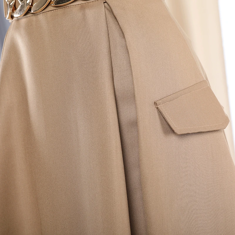 women's high - waist pleated skirt, large pocket and decorative metal chain, skirt, fashion, spring, autumn, 2021, 1dd3211
women's high - waist pleated skirt, large pocket and decorative metal chain, skirt, fashion, spring, autumn, 2021, 1dd3211
