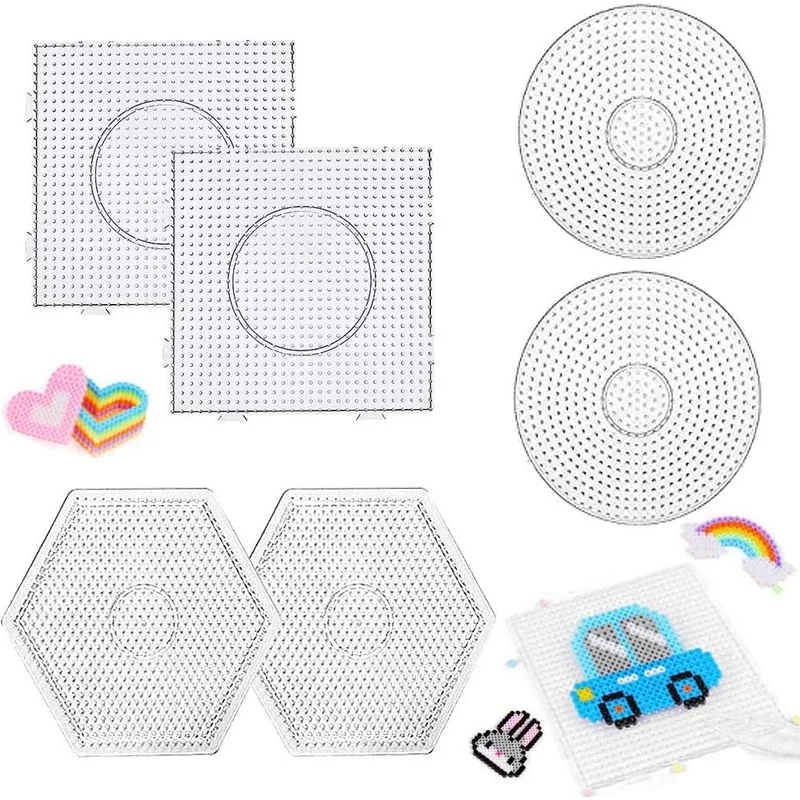 JINLETONG 6PCS 5mm Fuse Beads Pegboards,Clear Plastic Fuse Beads Pegboards for Kids Craft Beads(2 Square,2 Round,and 2 Hexagon)
JINLETONG 6PCS 5mm Fuse Beads Pegboards,Clear Plastic Fuse Beads Pegboards for Kids Craft Beads(2 Square,2 Round,and 2 Hexagon)