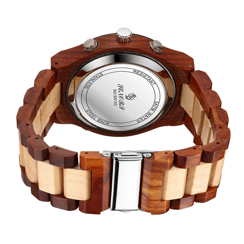 SENORS Men Dual Display Watch Fashion Luxury Wooden Watches Analog Digital Wristwatch Sports Waterproof Clock Relogio Masculino
SENORS Men Dual Display Watch Fashion Luxury Wooden Watches Analog Digital Wristwatch Sports Waterproof Clock Relogio Masculino