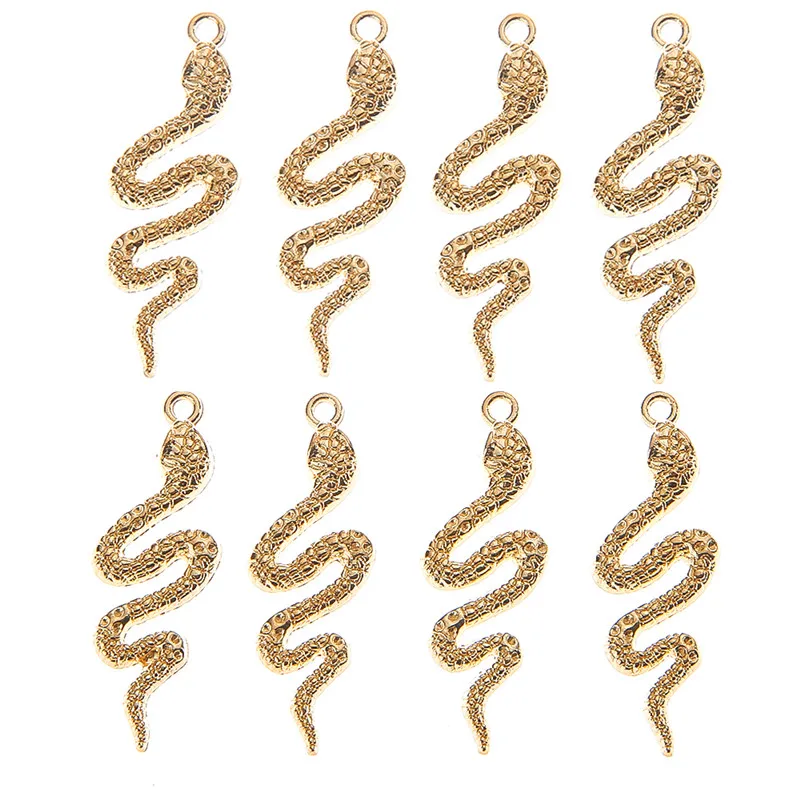 10Pcs 40*10mm Alloy Snake Viper Cobra Charms Multicolor Metal Python Animal Pendant Fit DIY Necklace Earring Jewelry Accessories
10Pcs 40*10mm Alloy Snake Viper Cobra Charms Multicolor Metal Python Animal Pendant Fit DIY Necklace Earring Jewelry Accessories
