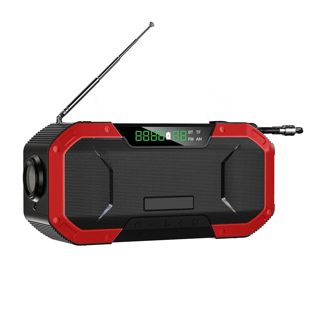 Новый AM/FM NOAA аварийный IPX6 Водонепроницаемый ручной многофункциональный аварийный Bluetooth-динамик с поддержкой SOS
Новый AM/FM NOAA аварийный IPX6 Водонепроницаемый ручной многофункциональный аварийный Bluetooth-динамик с поддержкой SOS