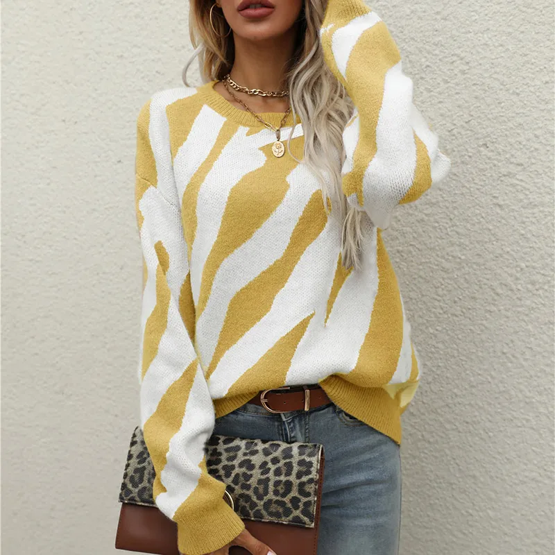 Knitted O-neck Women's Sweater 2021 Autumn Casual Long Sleeve Pullover Tops Winter Print Hollow Out Loose Fashion Lady Sweaters
Knitted O-neck Women's Sweater 2021 Autumn Casual Long Sleeve Pullover Tops Winter Print Hollow Out Loose Fashion Lady Sweaters