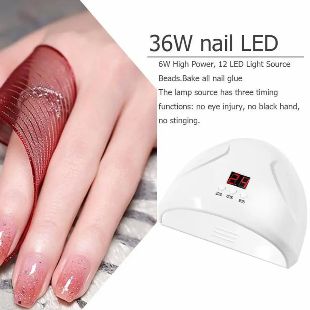 Nail Phototherapy Machine 36W Nail Dryer Machine UV Lamp For Curing UV Gel Nail Polish With Motion sensing LCD Display
Nail Phototherapy Machine 36W Nail Dryer Machine UV Lamp For Curing UV Gel Nail Polish With Motion sensing LCD Display