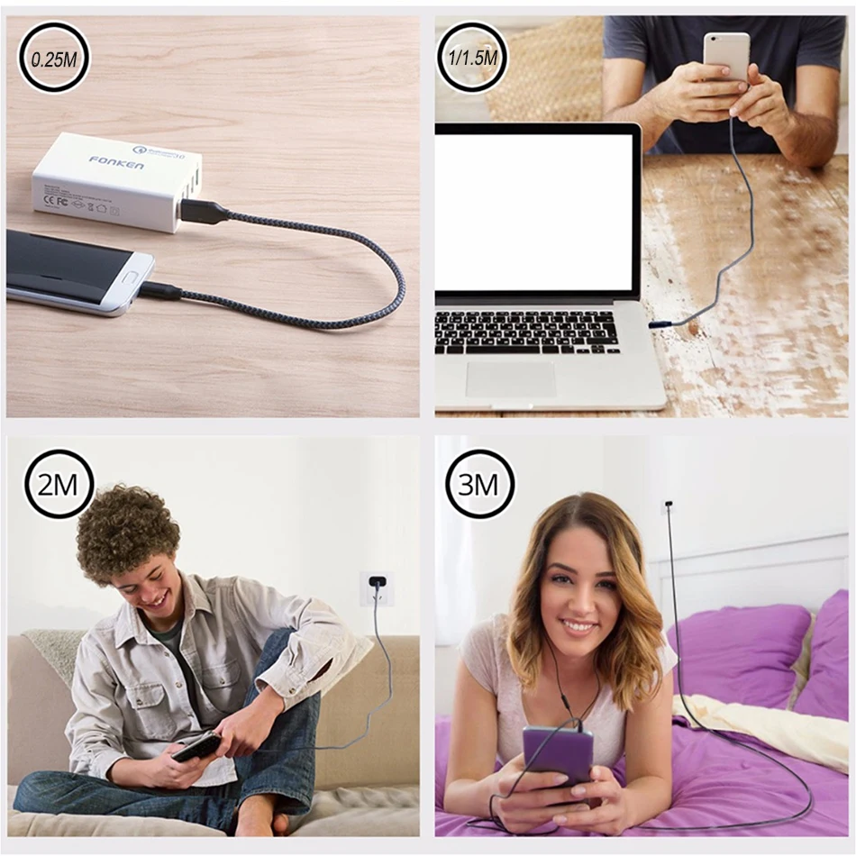 Кабель usb type-C для быстрой зарядки samsung Galaxy S8 S9 S10 S10e 3 м 2 25 см кабель Usb type c type-c Xiaomi mi 9T