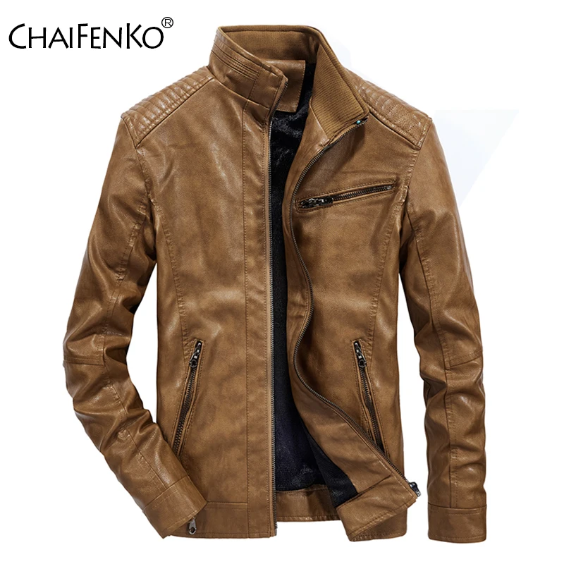CHAIFENKO зимняя брендовая Теплая мужская кожаная куртка мотоциклетные кожаные куртки на молнии с воротником-стойкой Мужская модная кашемировая PU куртка
CHAIFENKO зимняя брендовая Теплая мужская кожаная куртка мотоциклетные кожаные куртки на молнии с воротником-стойкой Мужская модная кашемировая PU куртка